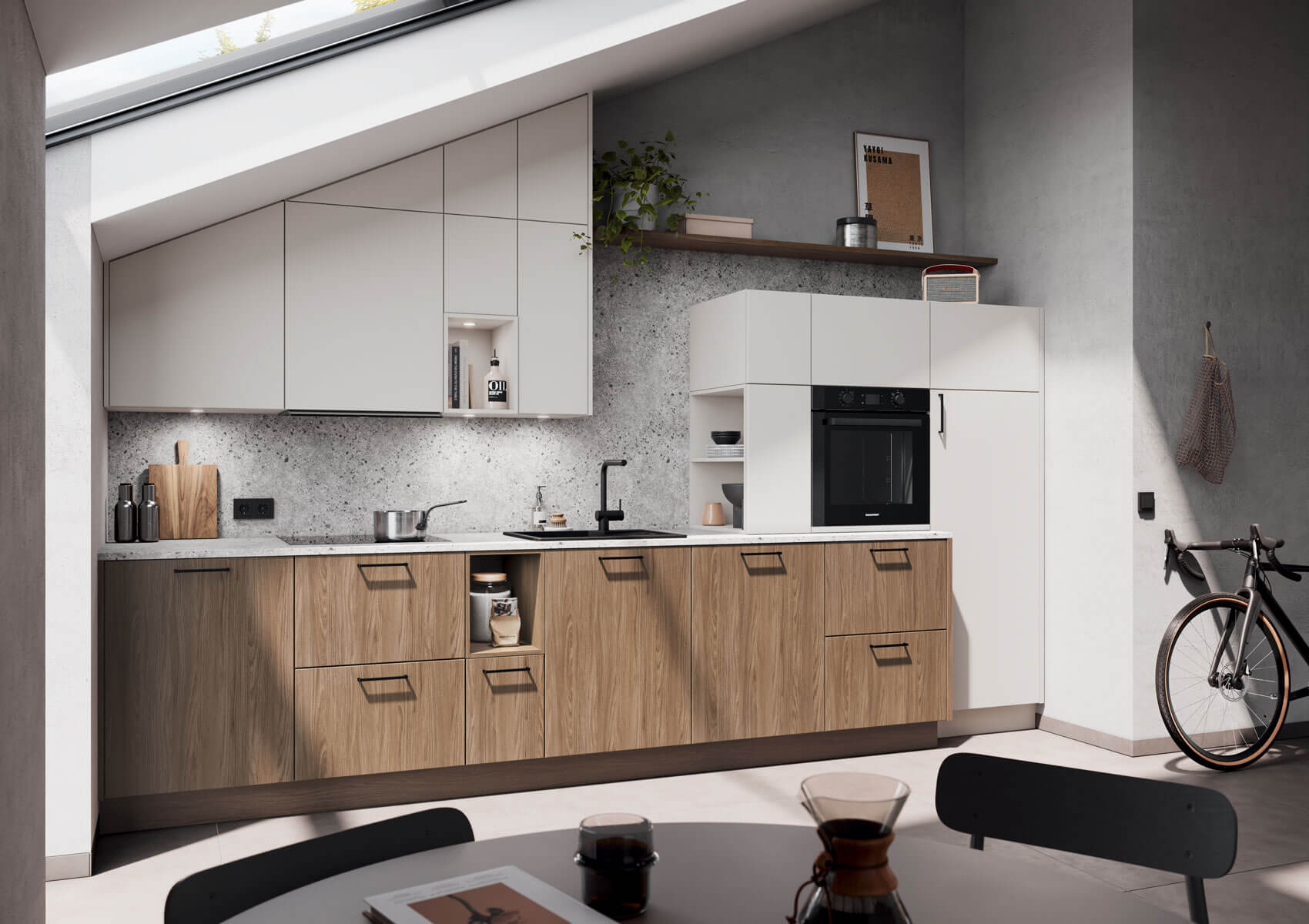 Haecker Toronto moderne Kuechenzeile Holz