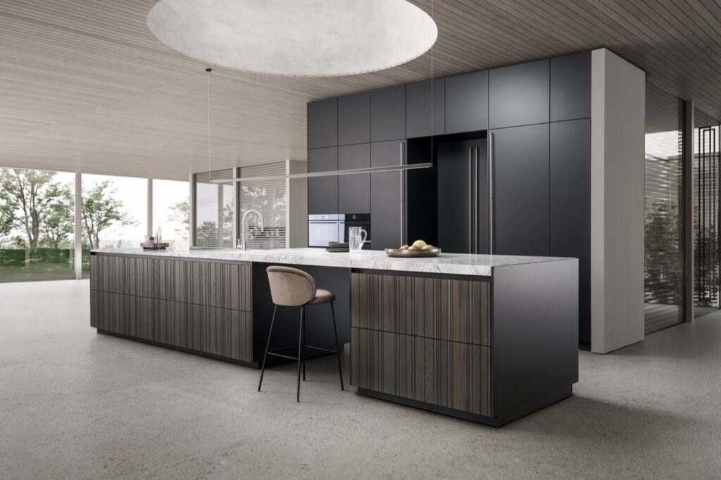 LEICHT Bahia Designküche mit Insel Holz