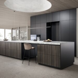 LEICHT Bahia Designküche mit Insel Holz