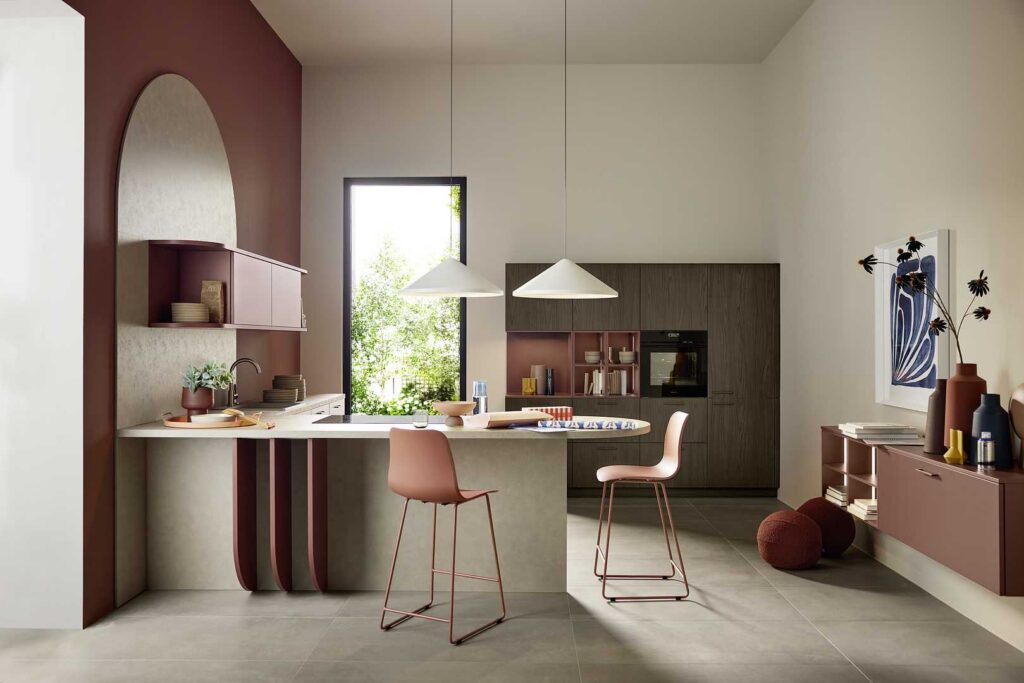 Nolte-Designkueche-mit-Tresen-hennarot