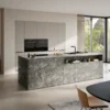Häcker Atrium Designküche Granitoptik mit Kochinsel