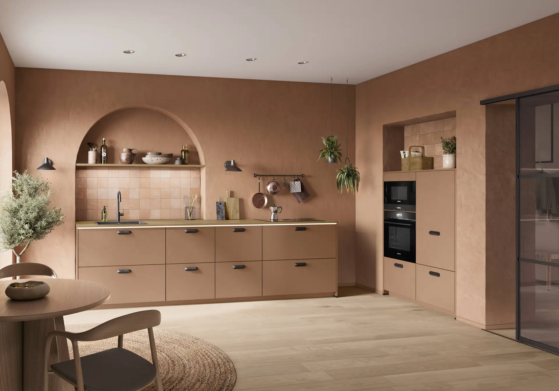 Nobilia Look Küche Cotto strukturiert